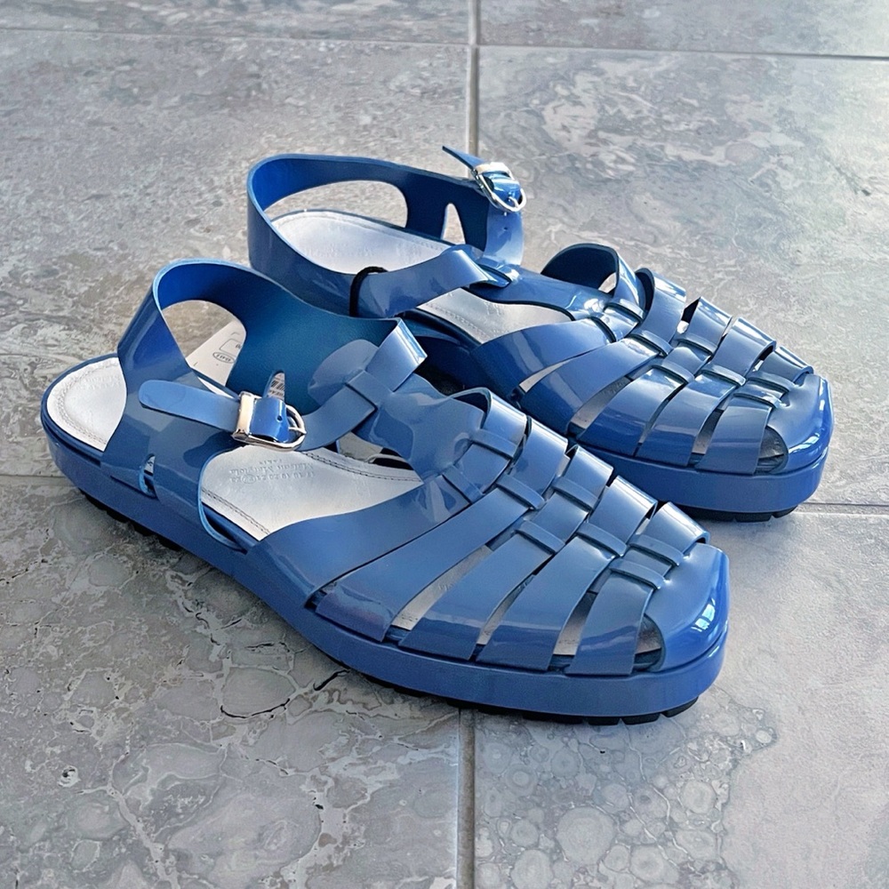 Maison Margiela Men’s Fisherman Pastel Blue Sandals Made in Italy, Size 43, NEW